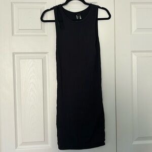 Black Tight Midi Ribbed Dress